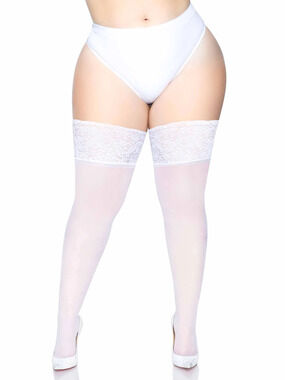 Leg Avenue - Clara Thigh High Stockings - WHITE